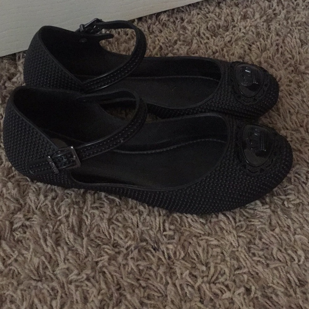 Melissa Black Mary Jane ballet flat sz 7